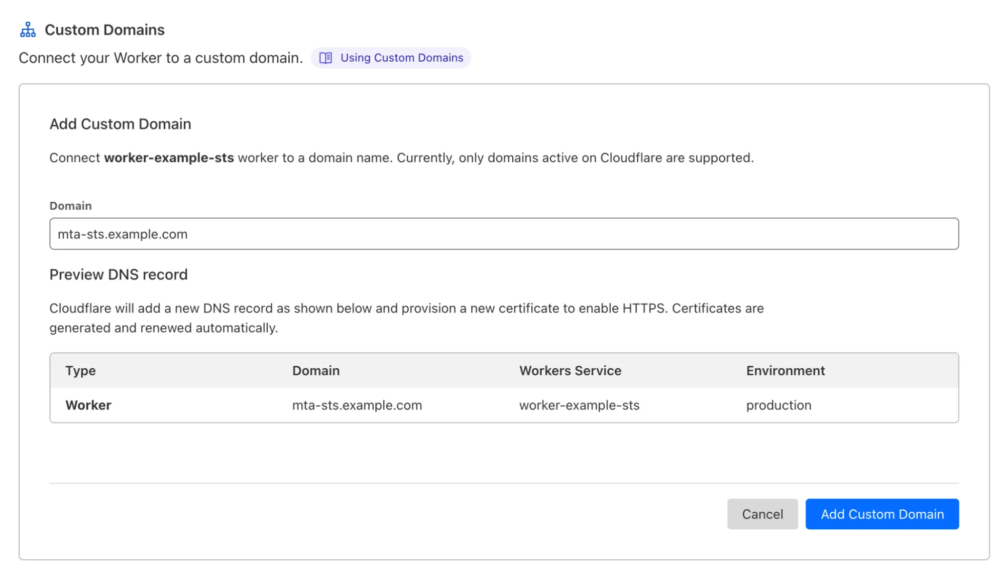 为Cloudflare Worker添加自定义域名
